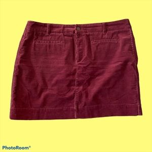 Burgundy Corduroy Skirt
